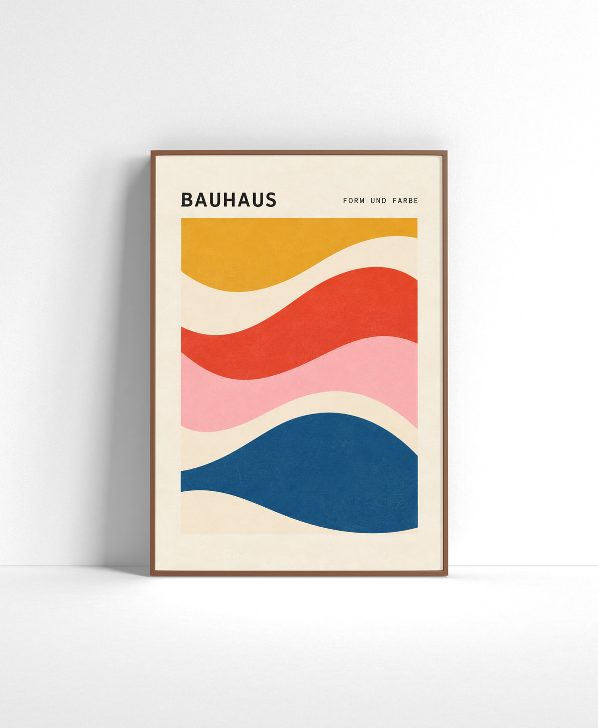 Bauhaus Color Wave Wall Art Print | Solvara