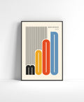 Bauhaus Line Art Wall Art Print | Linear Echo