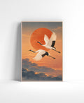 Flying Crane Wall Art Print | Solcrane Horizon