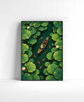 Lotus Pond Boat Wall Art Print | Lotara Passage